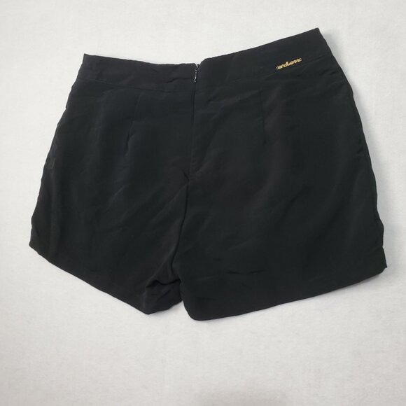 Endless Shorts Black Polyester Pleated Hem Women's 4 - Picture 10 of 16